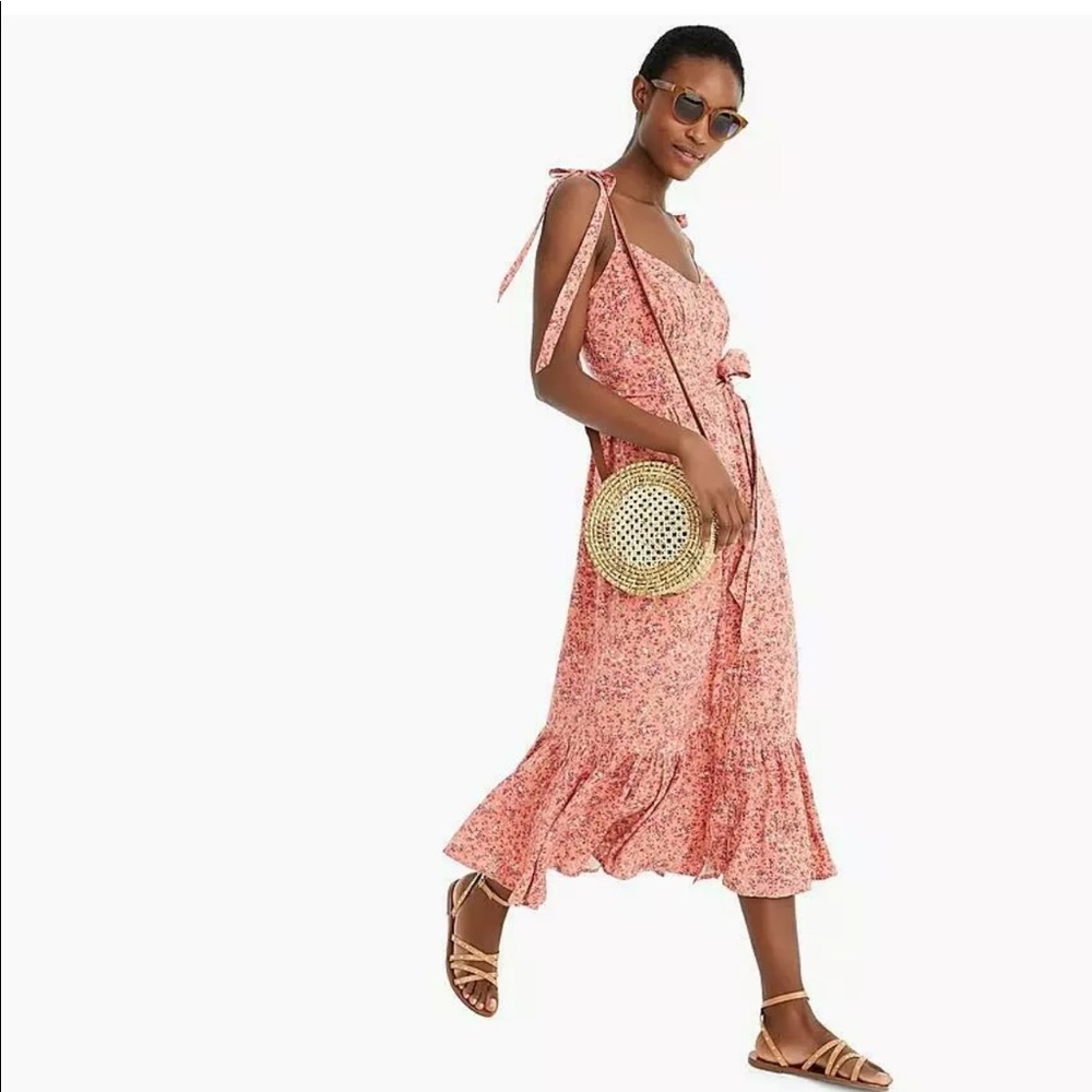 NWT Jcrew Floral-print voile midi dress size 0